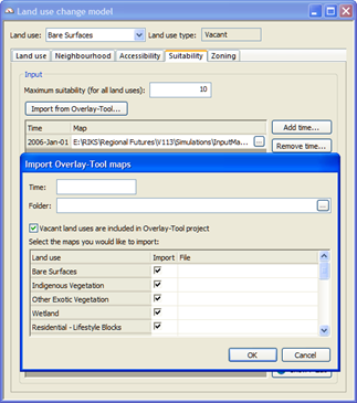 Import suitability map
